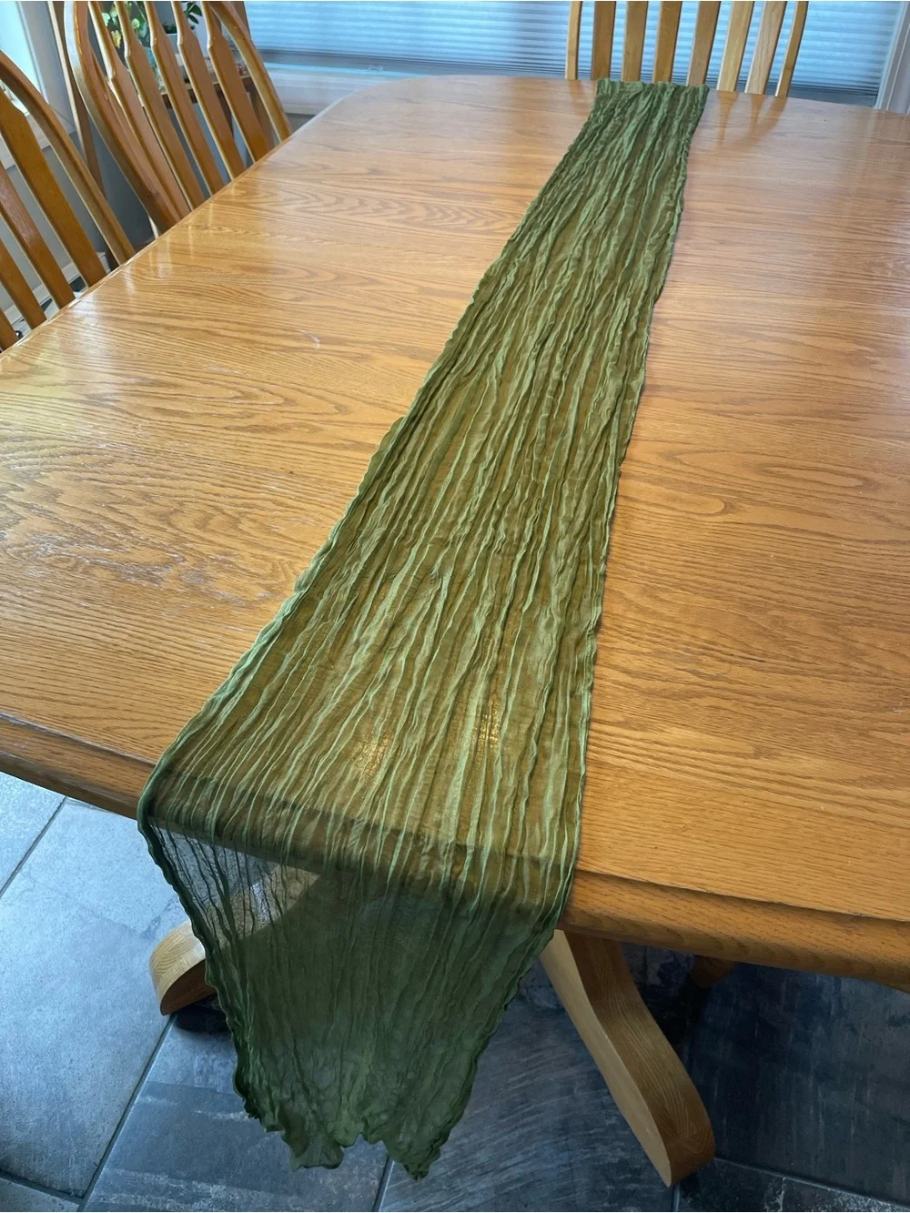 NEW Cheesecloth Table Runners Set of 11 Olive Green 🌼